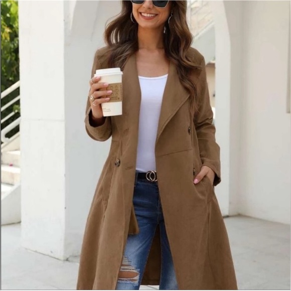 NWT Alunalevi Autum jacket tench coat style- size l/xl - Picture 2 of 11